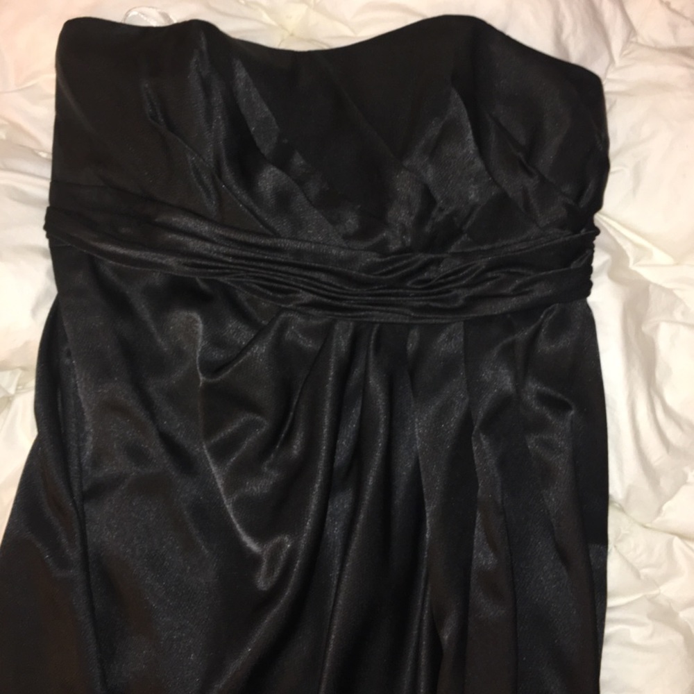 Textured satin dress with pleated bodice 18w